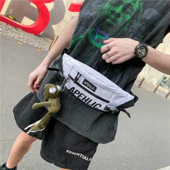 Japanese Sports Shoulder Chest Bag Men's Super Sacoche Homme Bag Crossbody Bags Side Bag For Men Motorcycle Waist Sling Canvas