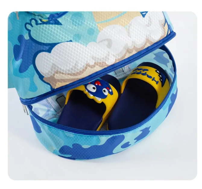 Children's swimming backpack, outdoor sports travel storage bag, portable and cute backpack, waterproof student backpack