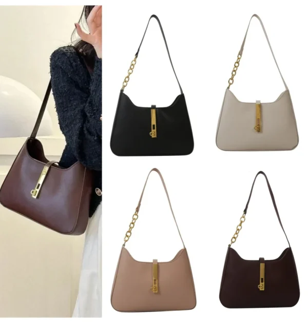 PU Leather Shoulder Bag for Women Luxury Ladies Shouder Bag 2025 Fashion Women's Bags Fit for Shopping Photography Work Holiday