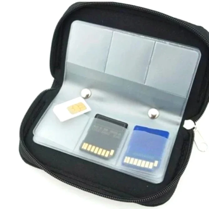 22 Slots Handy Memory Card for CASE Pouch Wallet for sd SDXC SDHC CF Compact Memory Card for Game Card Storage Travel Carrying