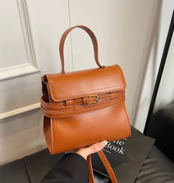 Women Tote Bag Top Brand Ladies Classic Commute Bag PU Leather Crossbody Bag Portable Simple Adjustable Straps Female Satchel