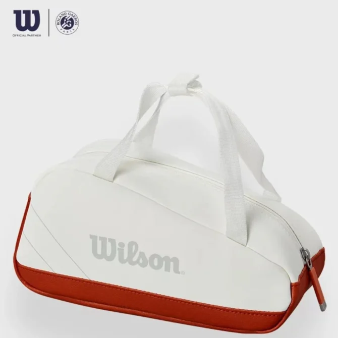Wilson PU Leather Small Hand Bag Super Tour Tennis Accessories Bag Roland Garros Mini Travel Bag Racquet Sports ﻿