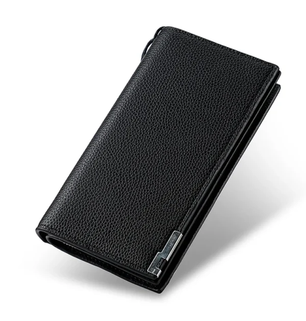 RFID Blocking Large Capacity Women's Purse, Solid Color, Soft Leather, Multi-functional Clutch Bag, Zipper, Men's Long Wallet
