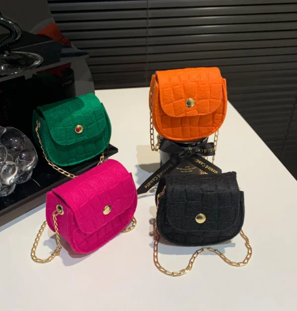 Cute Candy-Colored Cross-Body Bag for Women Shoulder Bag Fashionable Mobile Phone Bag Coin Purse Card Lipstick Storage Bag