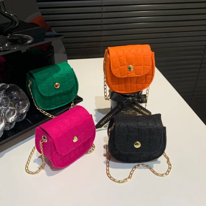 Cute Candy-Colored Cross-Body Bag for Women Shoulder Bag Fashionable Mobile Phone Bag Coin Purse Card Lipstick Storage Bag