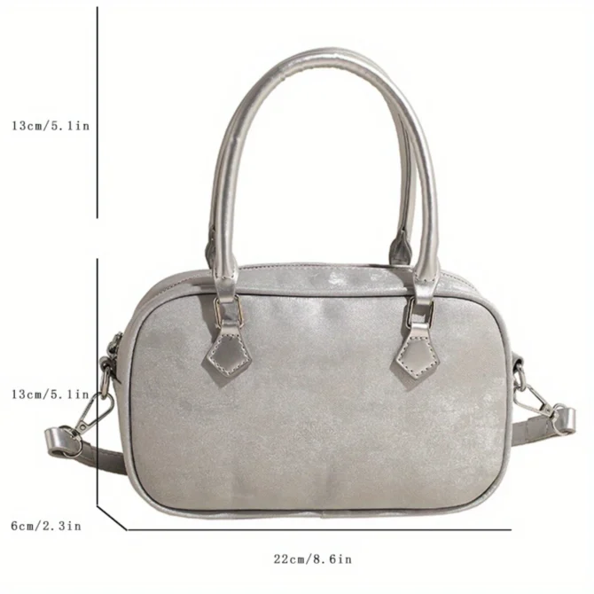 Y2K Boston Handbag Vintage Mini Crossbody Bag for Women