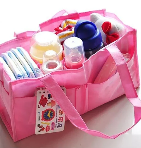 Portable Mummy Bag Bottle Storage Multi-Function Separate Bag Nappy Maternity Handbag Large Capacity Baby Tote Diaper Organizer