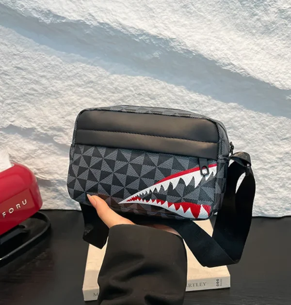 Creative Shark Mouth Crossbody Bag Simple Coin Purse Mobile Phone Bag Casual Fashion Crossbody Large Capacity Small Square Bag