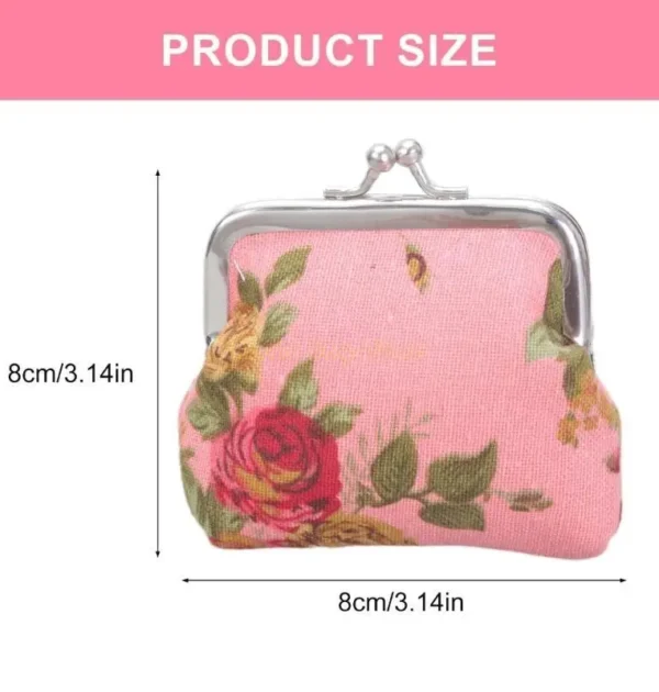 X90D Floral Coin Purse,Trendy Wallets with Clasp Vintage Car Coin Handbag