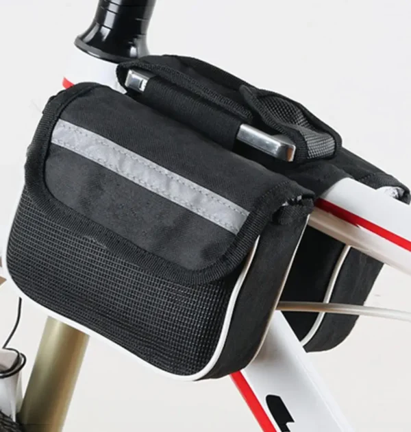 Bicycle Bag Front Reflective Strip MTB Mountain Bike 3-in-1 Bike Front Beam Upper Tube Saddle Bag accesorios para bicicletas