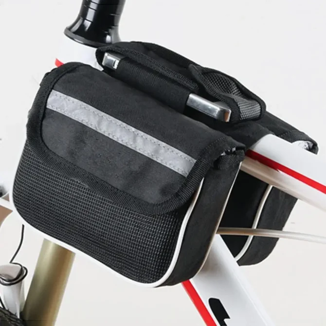 Bicycle Bag Front Reflective Strip MTB Mountain Bike 3-in-1 Bike Front Beam Upper Tube Saddle Bag accesorios para bicicletas