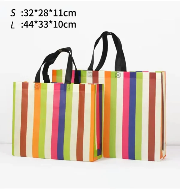 Foldable Shopping Bag Reusable Eco Tote Pouch Large Non-Woven Women Shopper Bags Canvas Travel Grocery Handbag