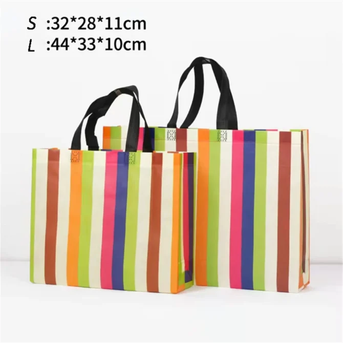 Foldable Shopping Bag Reusable Eco Tote Pouch Large Non-Woven Women Shopper Bags Canvas Travel Grocery Handbag