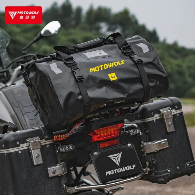 40L/66L Motorcycle Bag Waterproof Rear Backpack Motocross Luggage Bag Touring Biker Tail Bag Night Reflective
