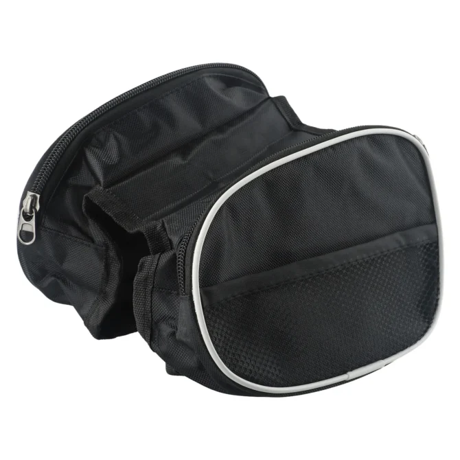 Wear Resistance Front Beam Bag Saddle Bag With Reflective Strip Storage Case Super Capacity Upper Tube Tool Bag Waterproof