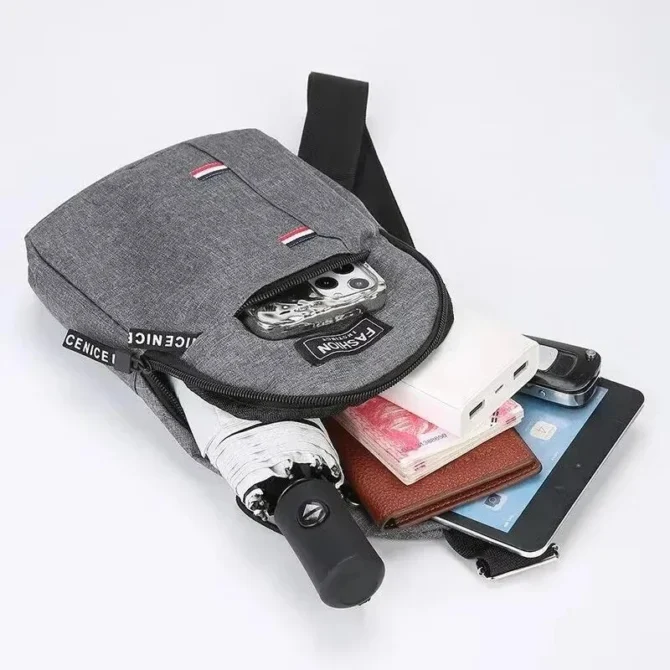 Men's Waterproof Large Capacity Fanny Pack 2025 New Adjustable Strap Outdoor Sports And Leisure Fashion Small Shoulder Bag