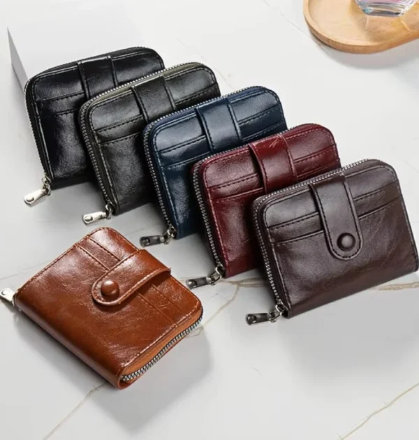 New Fashion Multi-Card Wallet Unisex Zipper Coin Purse Large Capacity Men's Short Carrying Case 2025