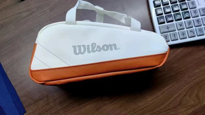 Wilson PU Leather Small Hand Bag Super Tour Tennis Accessories Bag Roland Garros Mini Travel Bag Racquet Sports ﻿