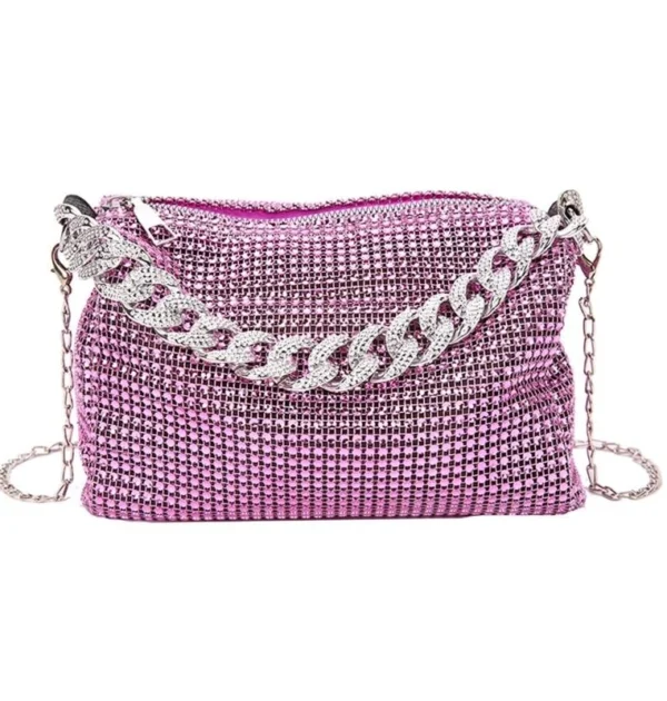 652F Delicate Shoulder Bag Evening Bag Glitter for Crossbody Bag Underarm Bag Handbag for Outdoor Gatherings