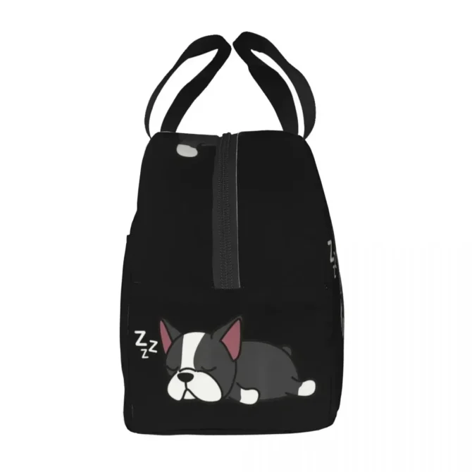 Dog Puppy Love Animal Gift Portable Lunch Box Boston Bull Terrier Cooler Thermal Food Insulated Lunch Bag Kids School Children