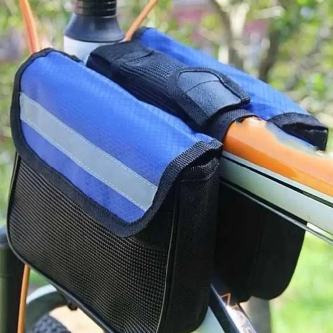 Bicycle Bag Front Reflective Strip MTB Mountain Bike 3-in-1 Bike Front Beam Upper Tube Saddle Bag accesorios para bicicletas