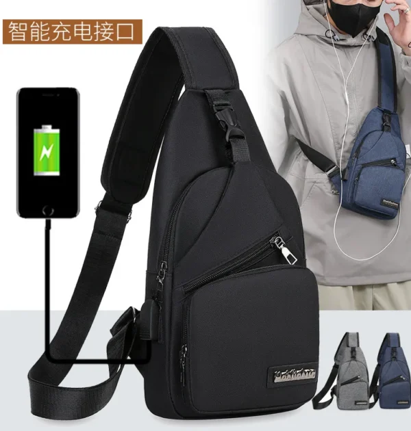 Casual Men's Chest Bag Portable Trend Shoulder Bag Fashion Simple Lightweight Multifunctional Crossbody Bag