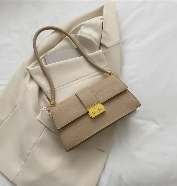 Senior Crocodile Pattern Ladies Handbag Simple Atmosphere Girls Underarm Bag Exquisite Fashion Shoulder Crossbody Bag Simple