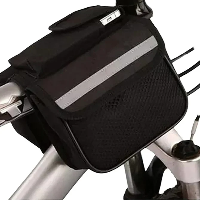 Bicycle Rainproof Front Frame Tube Bag Bike Double Saddle Shape Bag Mountain Bike Cycling Accessories Large Capacity Cycling Bag