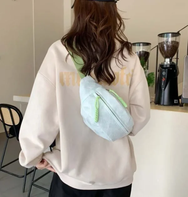 Fanny Packs Strip Chest Bag Crossbody Bag Korean Style Crossbody Waist Pack Large Capcity Half Moon Bag Running Waist Bag