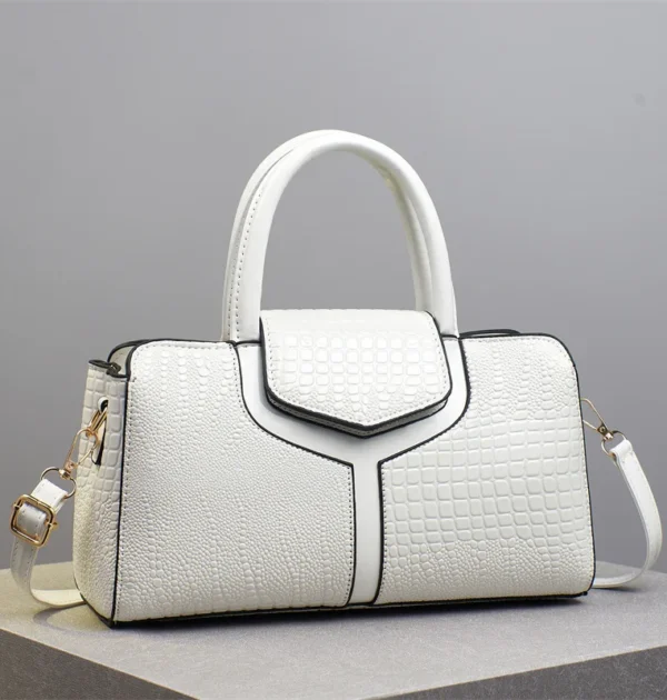 2025 Women's Crocodile Texture Tote Bag Large Capacity PU Crossbody Shoulder Bag 6 Colors Pillow Design for Daily