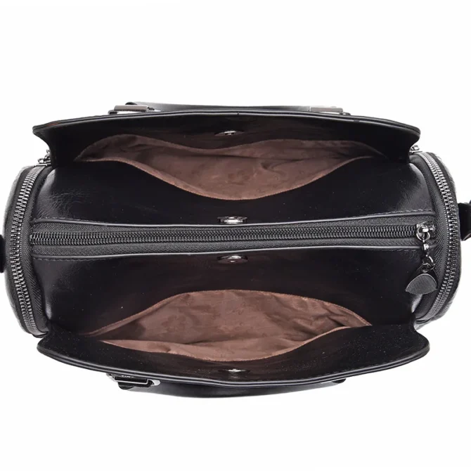 2025 Soft PU Leather Boston Shoulder Bag Women's Crossbody Handbag with Zipper Compartments, 7 Colors, Medium Size