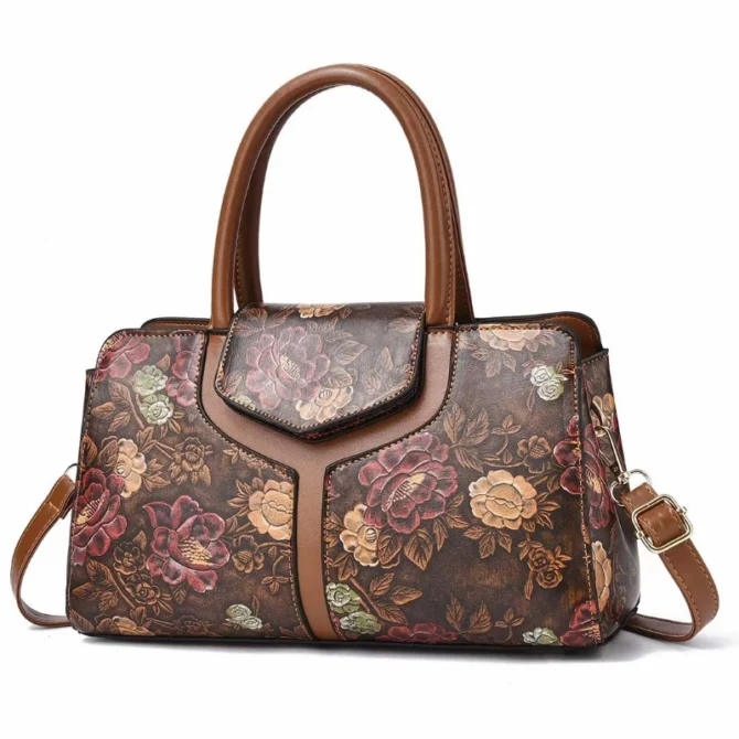 2024 New Retro Print Boston Pillow Bag Large Capacity One Shoulder Handheld Crossbody Bag High Quality Luxury Women's Handbag