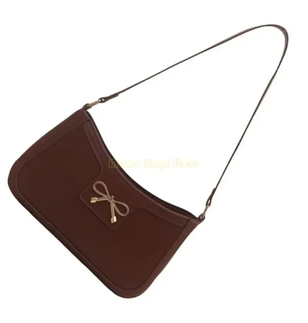 X90D Women Underarm Bag Bows Armpit Bag Ladies Handbag Autumn Winter Shoulder Bag