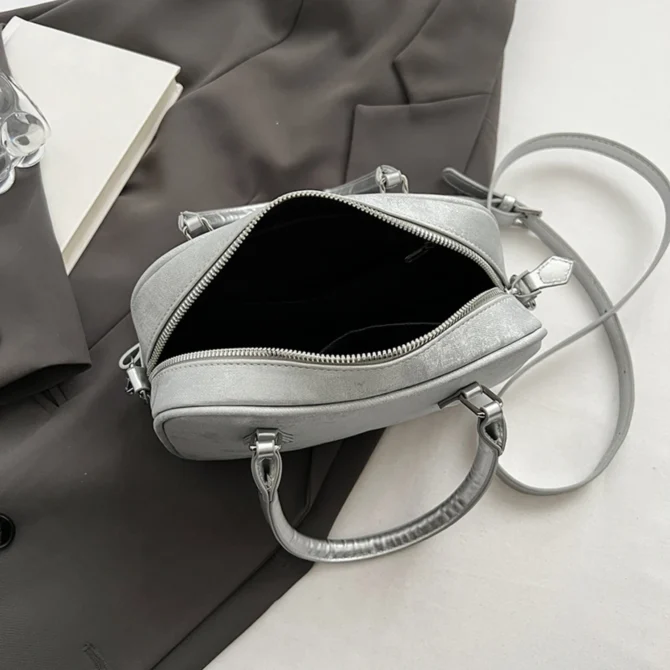 Y2K Boston Handbag Vintage Mini Crossbody Bag for Women