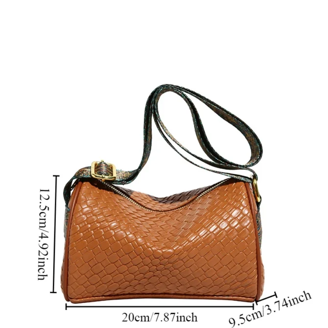 New Single Shoulder Armpit Bag Stylish Woven Woman Retro Simple and Versatile Commuter Large-capacity Cross-body Pillow Bag