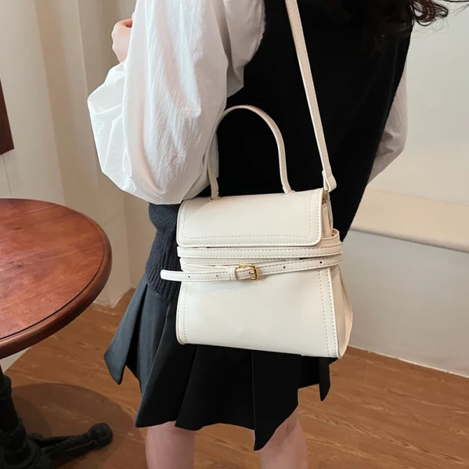 Women Tote Bag Top Brand Ladies Classic Commute Bag PU Leather Crossbody Bag Portable Simple Adjustable Straps Female Satchel