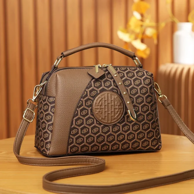 Autumn Versatile Pillow Bag Fashionable Brands Women's Handbag New Style Female Crossbody Bag Print Leather Women's Shoulder Bag