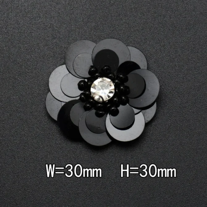 Handmade Flower Colored Sequin Beads Flower Cloth Sticker Small DIY Clothing Accessories Shoes Bag Decoration Patch Hand Sewn
