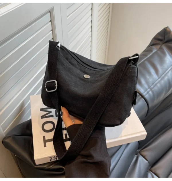 Small Canvas Women's Bag Casual Shoulder Crossbody Bag Female Messenger Bag Eco Bag Korean Shopper Zipper Bag Student Handbags