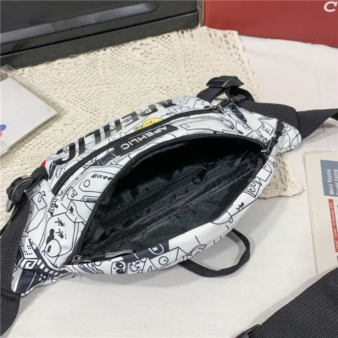 Japanese Sports Shoulder Chest Bag Men's Super Sacoche Homme Bag Crossbody Bags Side Bag For Men Motorcycle Waist Sling Canvas