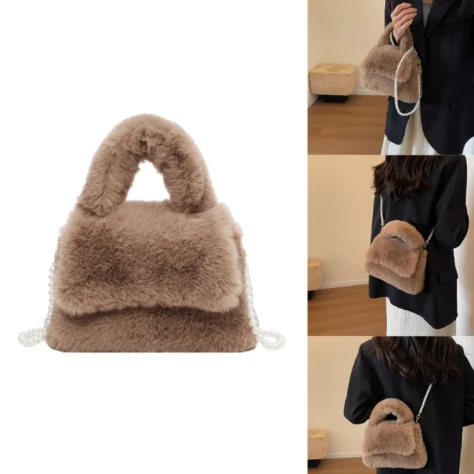 Crossbody Bag Tote Flap Bags Versatile Fashion Handbag Pearl Strap Bags
