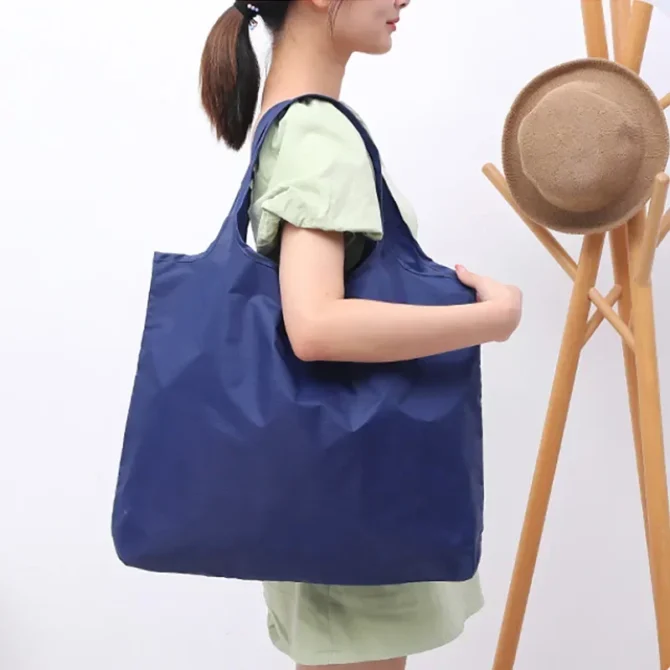 Waterproof Foldable Handy Shopping Bags Reusable Tote Pouches Recycle Shopper Groceries Storage Handbag Useful Beach Bags