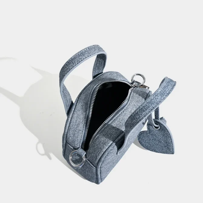 Vintage imitation denim women handbag small Boston bag Trend Designer female shoulder messenger bag PU Leather ladies totes