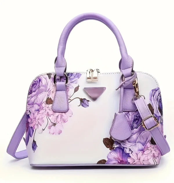 Print Top Handle Bag, Elegant Crossbody Boston Bag, Women's Fashion Handbag